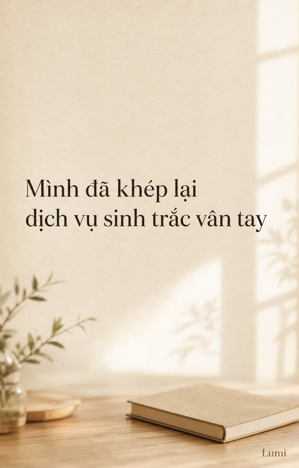 Mình đã khép lại dịch vụ sinh trắc vân tay